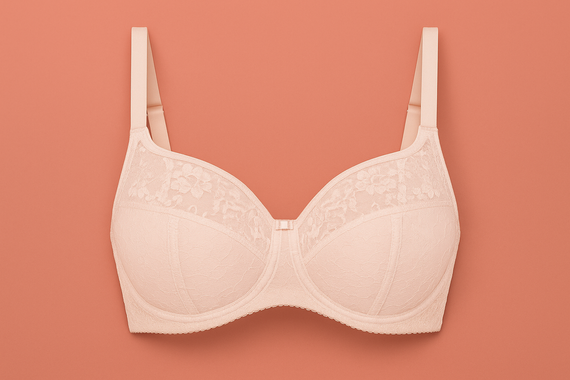 Vena VB-435 nude semi-soft – biustonosz z fiszbiną i koronką