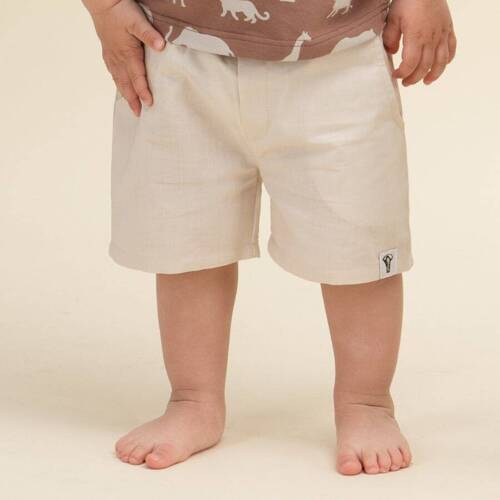 Krótkie spodenki na gumce Safari Pinokio - beżowy