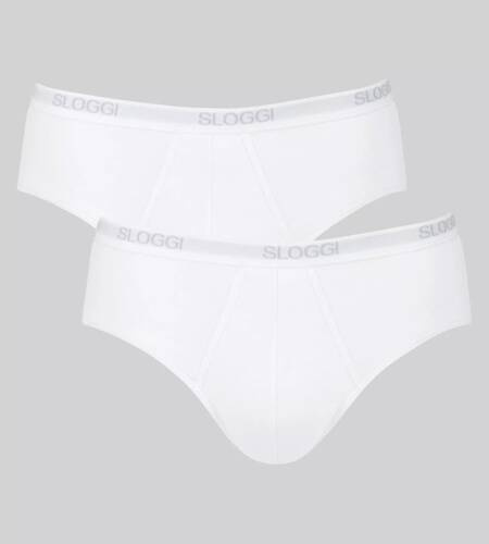 Slipy męskie 2-pak Men Basic Midi 2P Sloggi - white