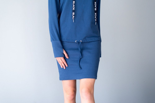 Sukienka dresowa  128  MIRACLE-niebieski