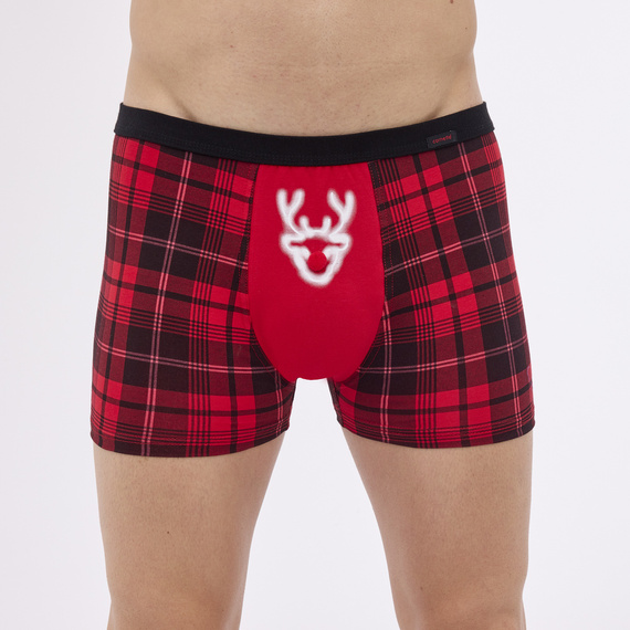 Bokserki męskie świąteczne 007/76 Red Nose 2 Cornette - czerwony