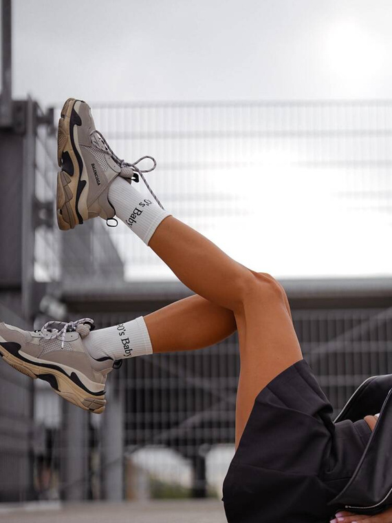 0200-125 90's Baby Skarpety damskie Milena -ecru