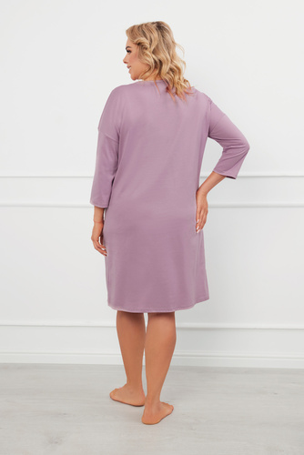 Koszula nocna z rękawem 3/4 Ibena Italian Fashion - wrzosowy