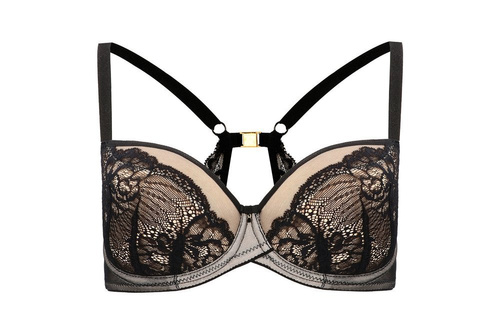 Biustonosz push-up LV-PU57 By Night Le Vernis - czarny/beż 