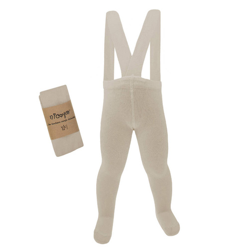 Rajstopy bambusowe z szelkami 141608 Nicol - beżowy