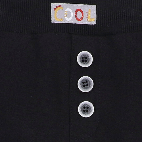 Spodnie dresowe z bawełny organicznej Alfabet Nini czarny