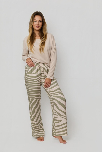 Piżama Mefemi by Nipplex Selene PX75 – damska, bawełniana koszulka i wiskozowe spodnie