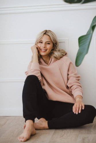 Bluza do karmienia Motherhood Milk&Love oversize pudrowy róż