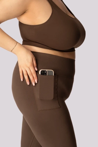 Legginsy damskie Base Mona caffe