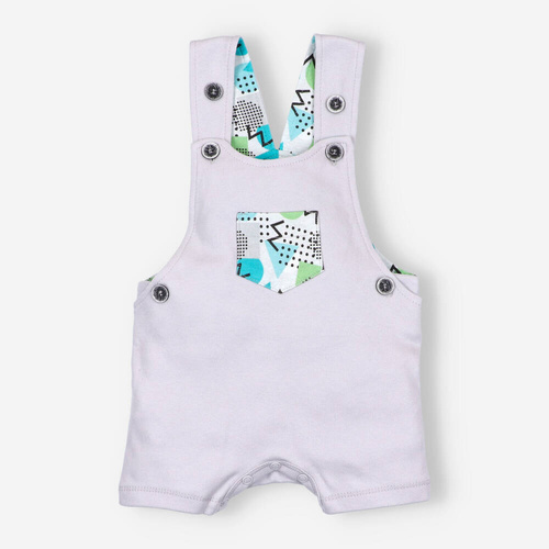 Spodnie ogrodniczki z bawełny organicznej Drone Nini szary 