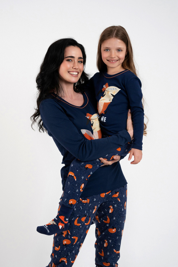 Piżama Damska długi rękaw, długie spodnie Wasilla Italian Fashion