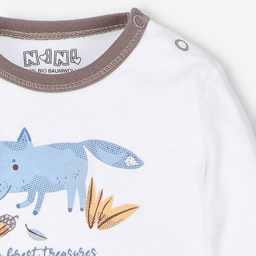 Body z bawełny organicznej Skarby Jesieni Nini ecru