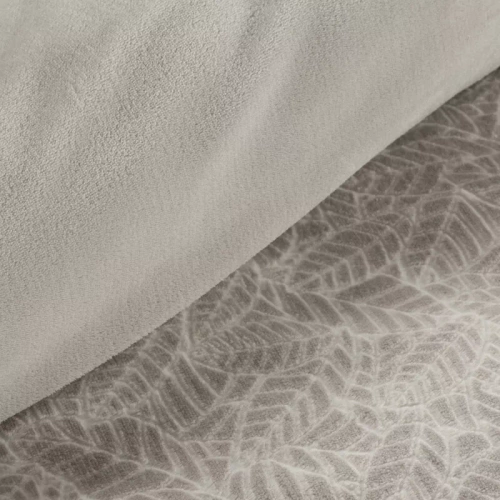 Pościel welurowa liście Flano 3 Eurofirany beżowy