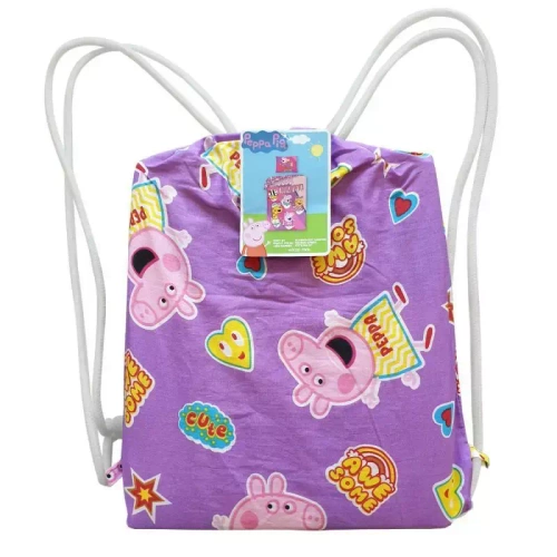 Pościel + worek Świnka Peppa Halantex różowy