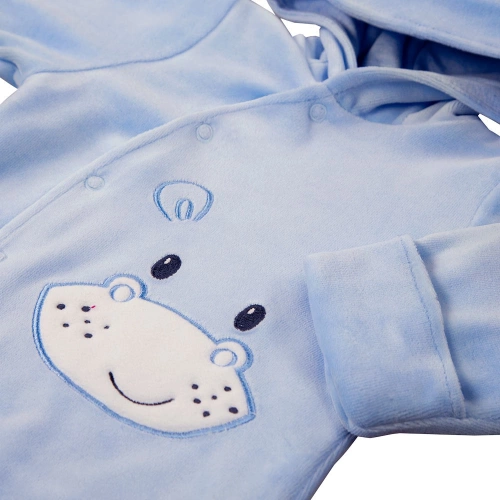 Pajac welurowy "Baby Love" Ewa Klucze - niebieski 