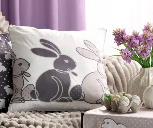 Poszewka wielkanocna Wiosna 4 z welwetu Eurofirany