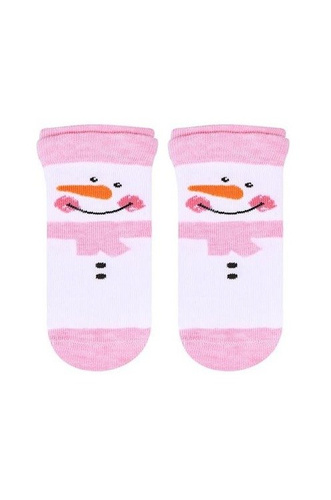 Skarpetki Zimowe Wzory art.138 Steven - różowy jasny melanż 131