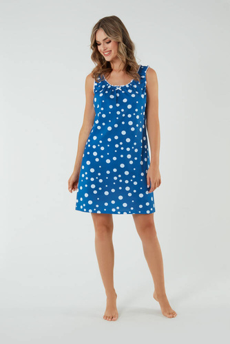 Koszula nocna i do karmienia, szerokie ramiączko Raba Italian Fashion - druk niebieski 