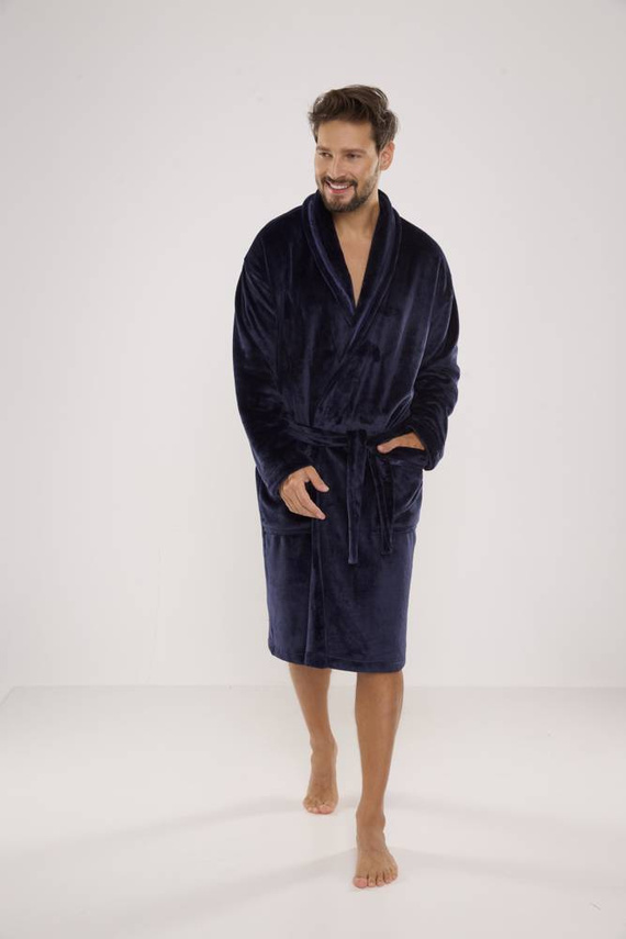 Szlafrok męski 716 Rafael De lafense - granat