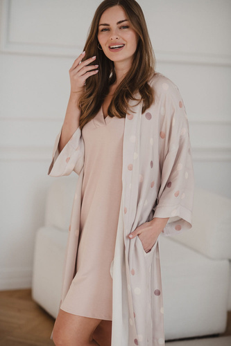 Szlafrok ciążowy bambusowy Polka Dots Milk&Love 