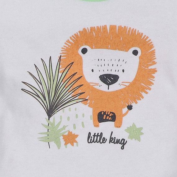 T-shirt z bawełny organicznej Lion Nini