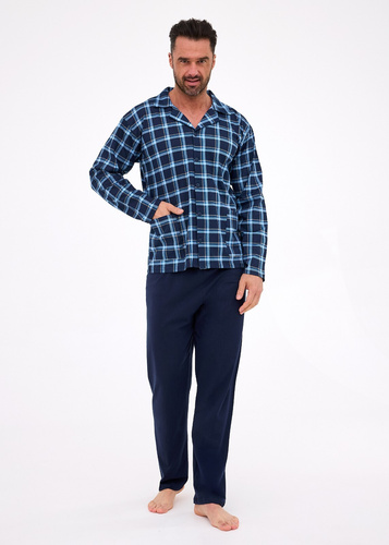 Rozpinana piżama męska 114/81 Cornette | Klasyka z kołnierzykiem i kieszeniami