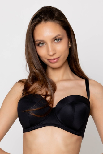 Mediolano Angel 19231 – biustonosz bardotka push-up, odpinane ramiączka, idealny pod sukienki
