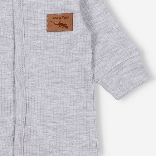 Lagarto Verde Pajacyk z dzianiny prążkowej - szary