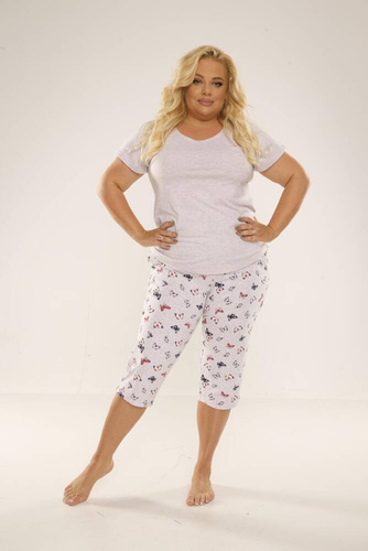 Piżama Damska 483 Mariposa Forex - beżowy melange