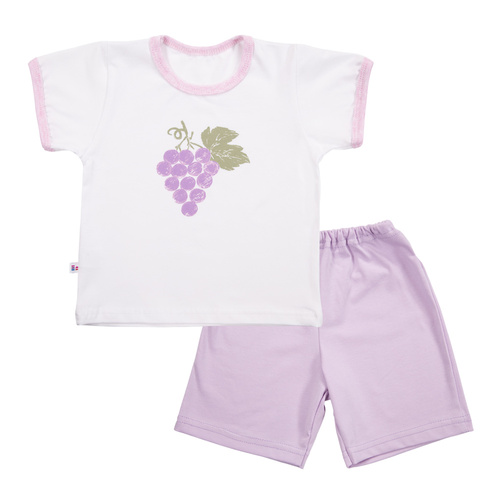 Sweet and Sleepy Piżama dziecięca Eevi krótki rękaw i spodenki  bawełna-fioletowa