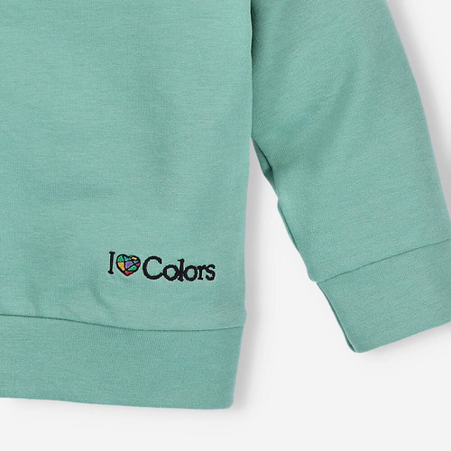 Bluza dresowa I love Colors - zielony