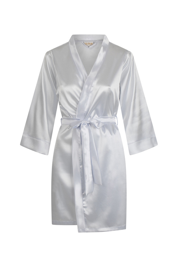 Szlafrok damski satynowy Vesna ByShelly - biały