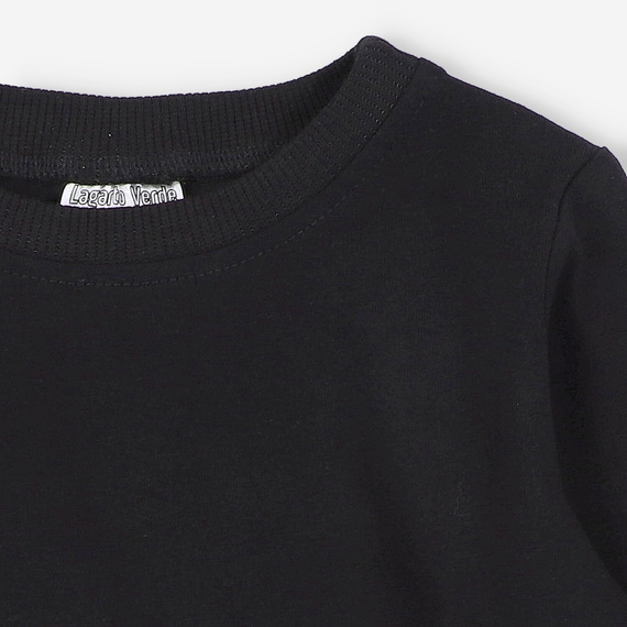 Bluzka chłopięca z długim rękawem KAR-1013/CZA Lagarto Verde czarny