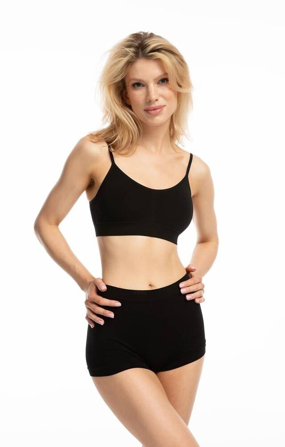 Biustonosz top Bamboo Bra Julimex czarny