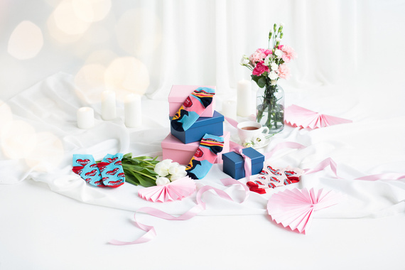 Skarpety damskie K89S Super Mama Italian Fashion - granat/kolory