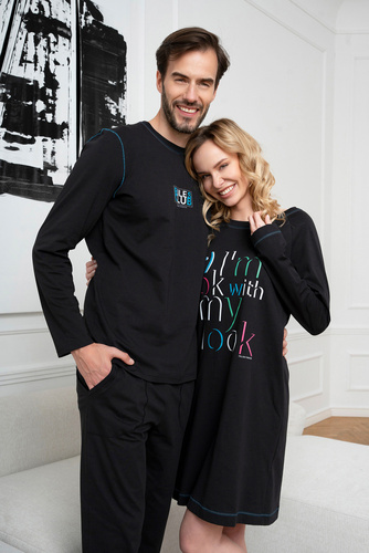 Koszula nocna damska Olza Italian Fashion - czarny