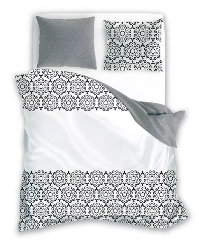 Pościel bawełniana Glamour 017 ornament Faro szary 