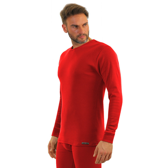 111 Podkoszulek bawełniany z długim rękawem Sesto Senso- bordowy