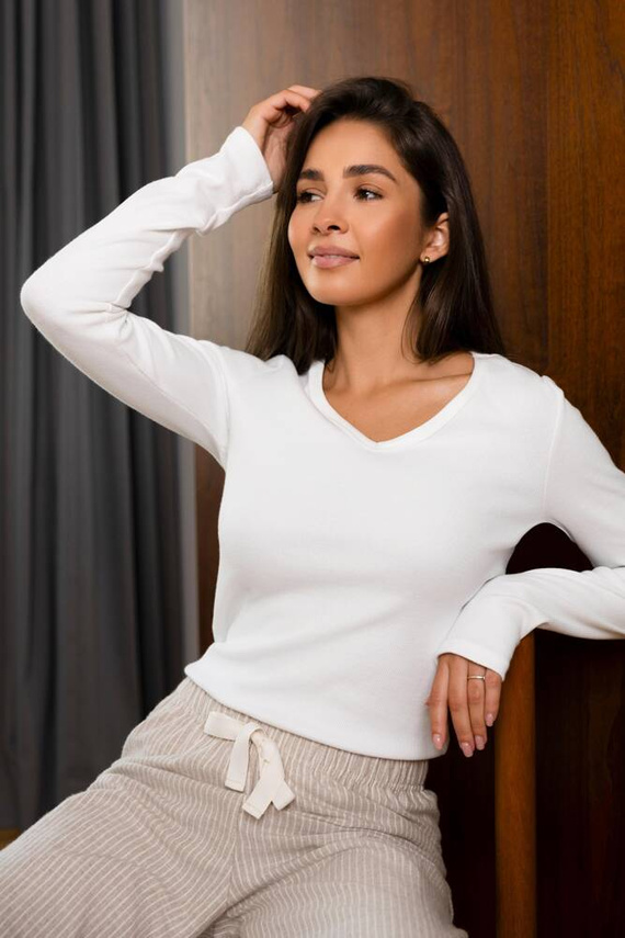 Piżama damska Dinah Sensis - śmietankowy-beżowy