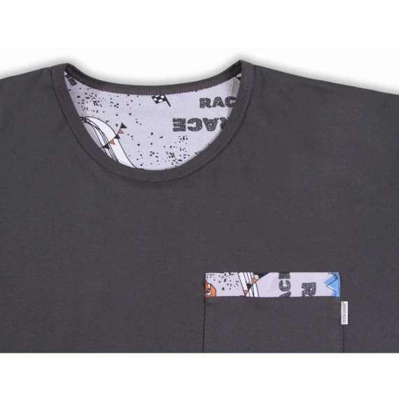 Bawełniana piżama męska z długim rękawem 2660/09 Sesto Senso - grafit