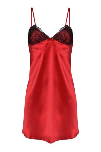 Halka satynowa koszulka damska Agnes DKaren - Czerwony