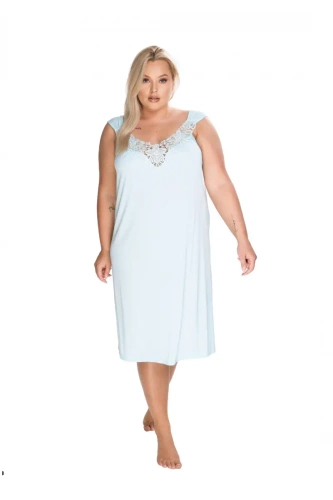 Koszula nocna damska 4114 Róża Mewa miętowy