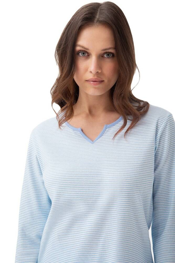 Koszula Nocna z długim rękawem 295 Luna niebieski