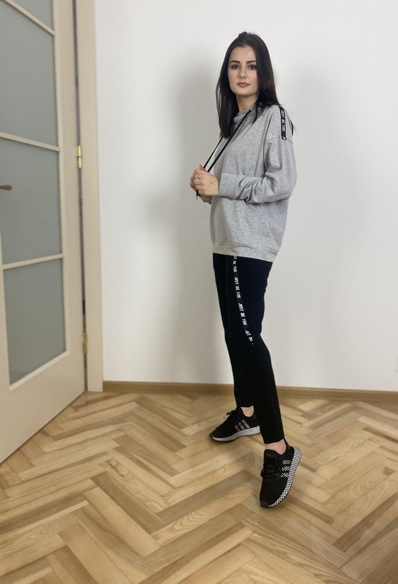 Komplet dresowy 496 Just Forex - jasny melanż