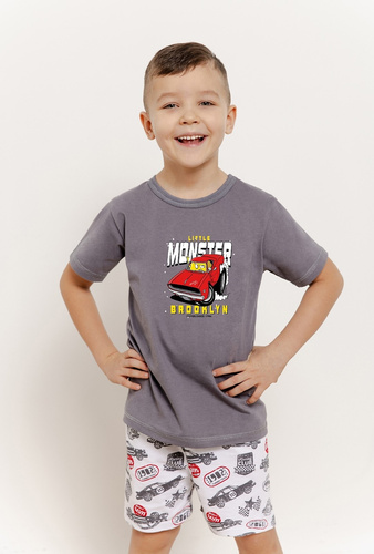  Piżama dla chłopca 3408, 3409  Mateo Taro - grafitowy