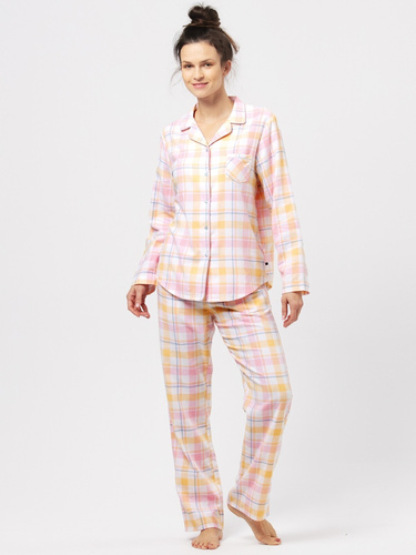 Rozpinana Piżama Damska LNS 486 Key - różowy