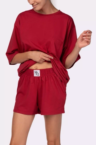 Piżama damska Joy shortsleeve Mona burgund