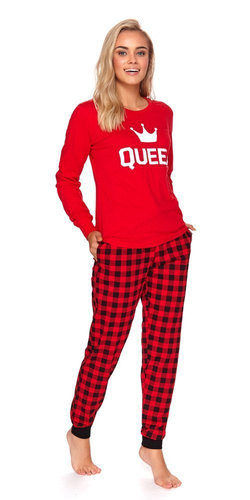 PM.9748 Piżama Damska Doctor Nap - red