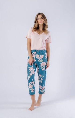 Piżama damska 1577 Celeste Leveza - łosoś