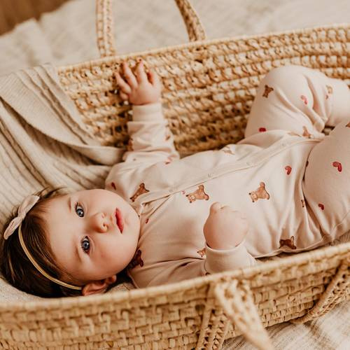 Pajac niemowlęcy bez stópek Hearts & Bears Eevi - różowy